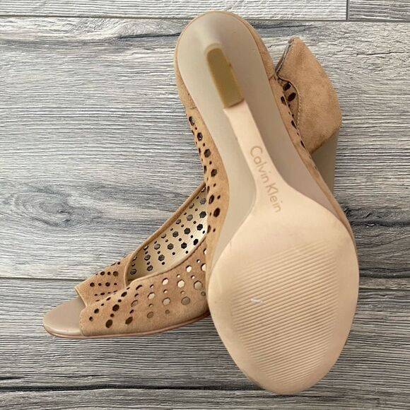 Calvin Klein nude wedges size 7.5 - Picture 5 of 7